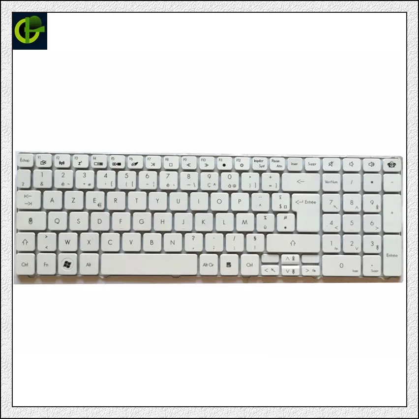 Французская клавиатура azerty для Packard Bell Easynote MP-09G36F0-6982 PK130QG1A14 FR белый