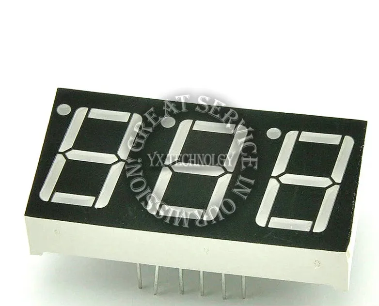 

5pcs/bag Highlight 3 red LED common cathode three digital 0.5 / 0.56 inches red 5631 AS