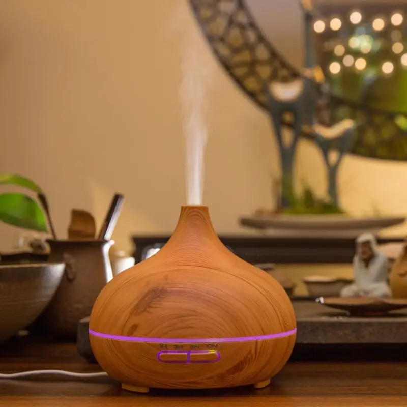 

Useful Air Humidifier Essential Oil Diffuser Electric Aroma Diffuser Mist Aroma Lamp Aromatherapy Maker For Home-Wood