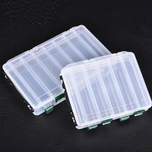 14 отсеков прозрачный Пластик рыболовные снасти, приманки Коробка крючок рыболовный аксессуары чехол для хранения Двусторонняя коробка 14/10