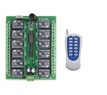 

DC 12V or 24V 10A relay 12CH RF Wireless Remote Control switch Receiver Transmitter FOR Garage door/shutter/radio
