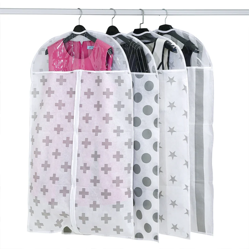 Hanging Dustproof Clothes Cover Garment Suit Storage Bag Coat Clothing Protector