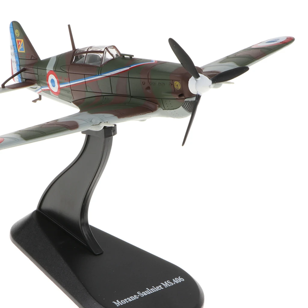 Военный самолёт модель Morane Saulnier MS.406 1/72 сплав литой под давлением военный