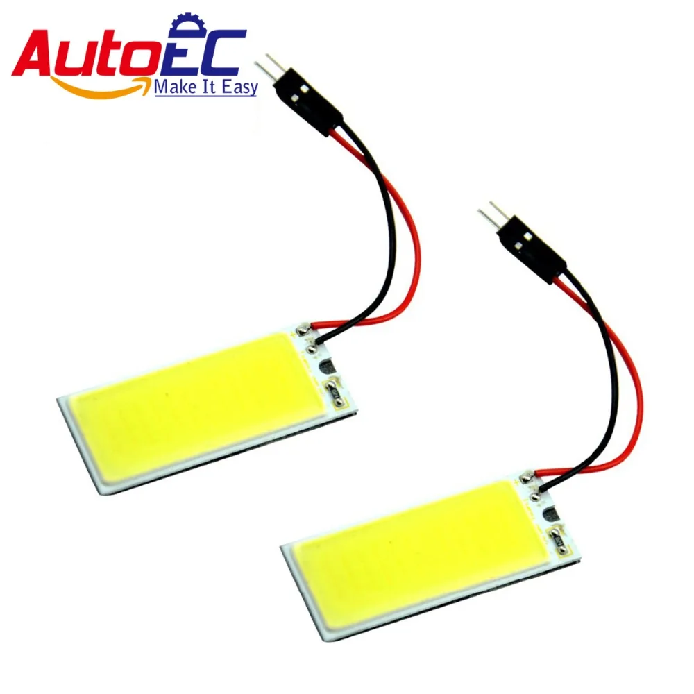 

AutoEC 100 X Super Bright COB 24 chips 36*26mm LED wih t10 ba9s Festoon Car Work Lights 12V white #LL17