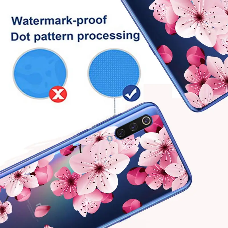 Slim Thin Patterned Clear Soft TPU Case Cover on sfor Xiaomi Mi 8 Lite 9 se Max 3 Mix 2S A1 A2 F1 Mix 3 6 Silicon Phone Fundas   (5)_