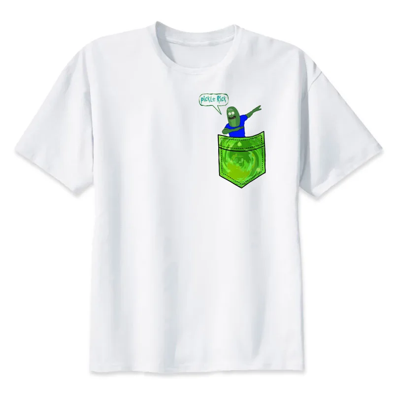 Dabbing pickle rick Футболка мужская Рик и Морти аниме футболка Рик и Морти забавная Футболка мужская крутая Homme Футболки Топы Футболки