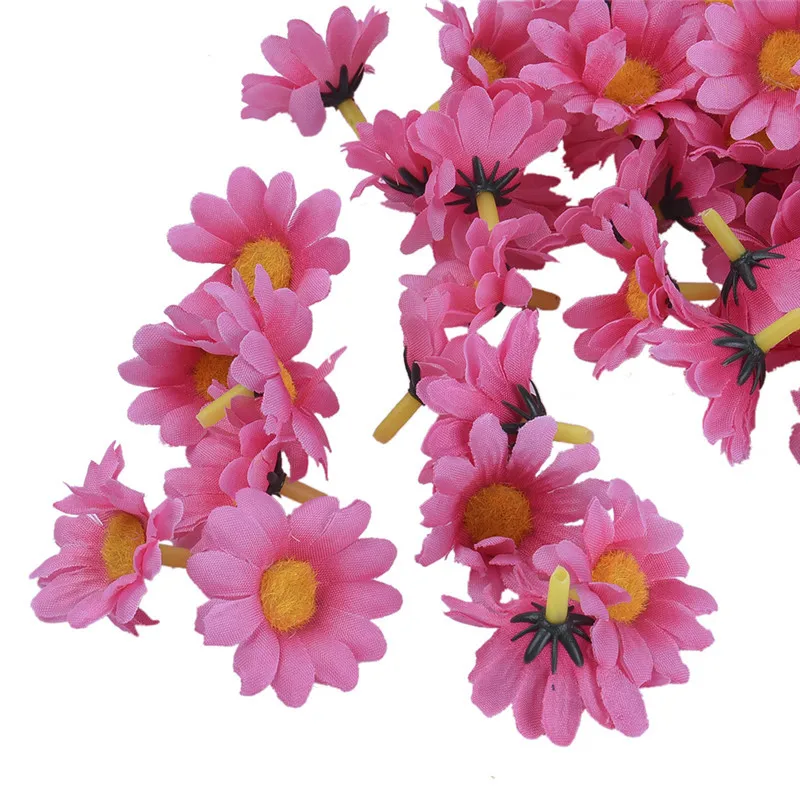 100 шт. искусственная шелковая Гербера цветок маргаритки для дома гостиная Свадебная вечеринка ремесло декоративные