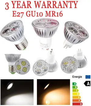 

5x 3W High Power E27 GU10 MR16 3X1W LED Light Energy Saving Globe Bulb Spot Lamp