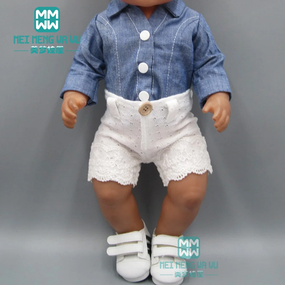 

fashion shorts Dress shawl Clothes for dolls fits 43cm baby doll accessories and American doll clothes