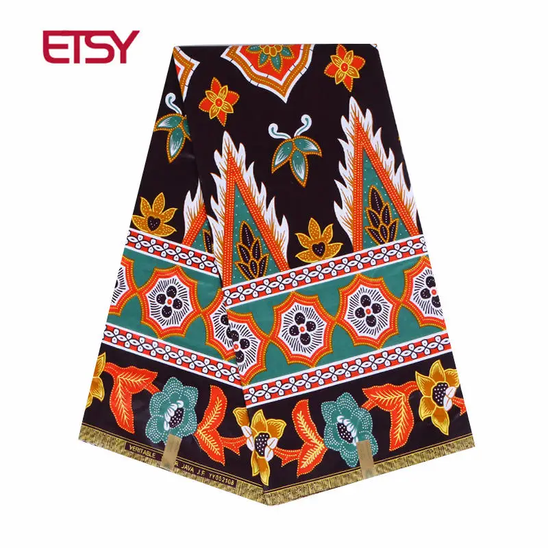 

2019 cotton Plain Dyed wedding decoration abrasion-resistant Africa Fabric laminated Hollandais Dutch Printed new Wax 24FS1135