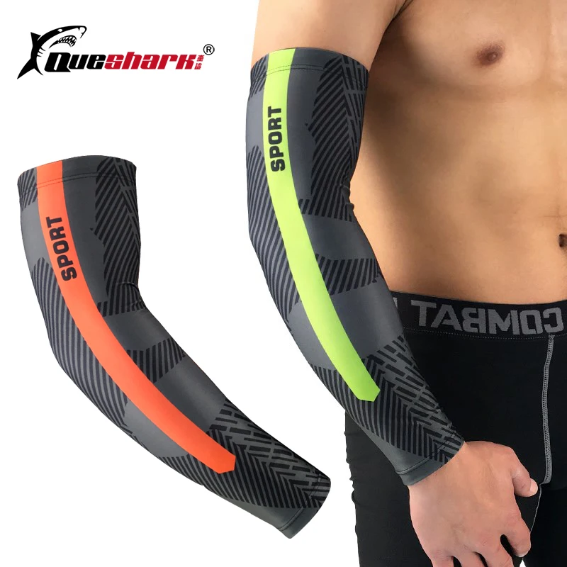 2Pcs Men Women UV Protection Compression Basketball Running Arm warmers