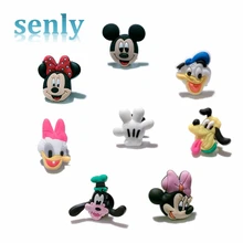 Одиночная 1 шт. Микки ПВХ обувь подвески, обувь пряжки аксессуары подходят браслеты Croc JIBZ, дети партии X-Рождество подарки