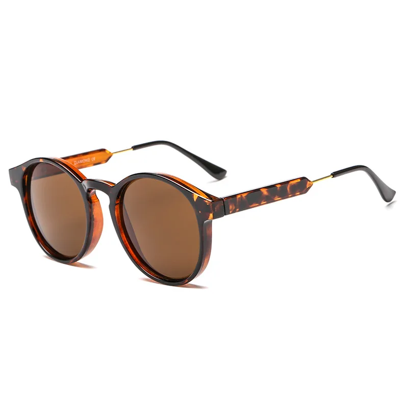 NYWOOH Ретро Круглые Солнцезащитные очки для мужчин и женщин для роскошных брендовых дизайнерских круглых винтажных солнцезащитных очков оттенков UV400 - Цвет линз: leopard