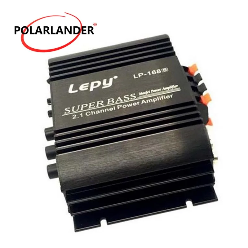 LEPY LP- 168S 12V 2.1 Channel Auto Audio Car Amplifier Power Subwoofer Bass Output Stereo Sound WithAUX Function Loud Speaker