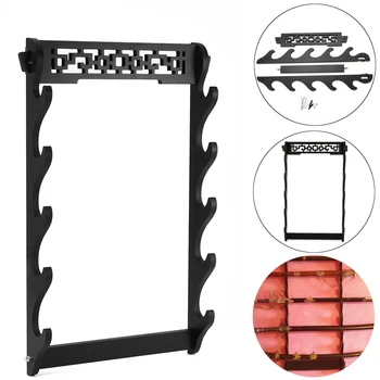 

5 Tier Sword Holder Wall Mount Samurai Sword Stand Display Katana Wakizashi Tanto Wall Hanger Sword Rack Five Layer