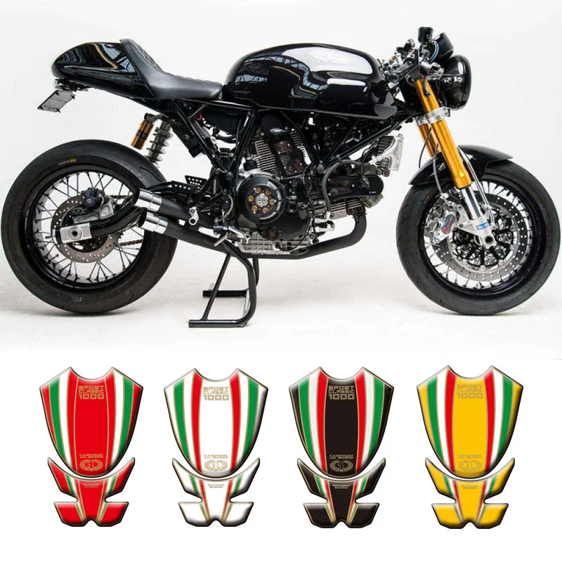 Motorcycle 3d Fuel Tank Pad Protective Stickers Decals For Ducati Sport