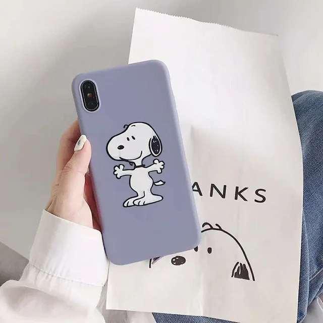 Cute Peanuts Charlie Brown and lucy phone Cases For iphone 7 case Matte