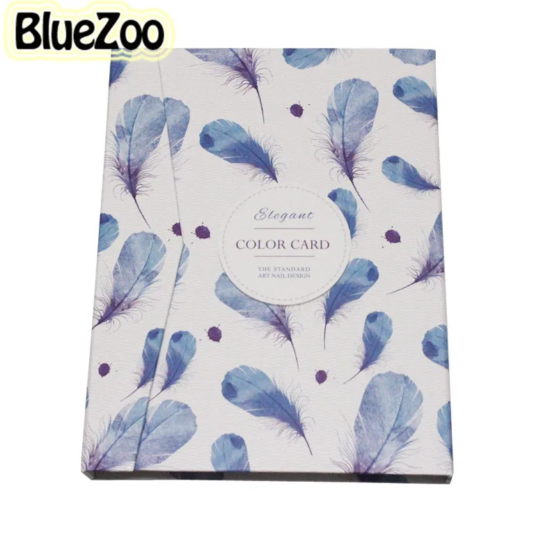 

BlueZoo Feather 80 Colors Nail Color Display Card Beauty Tip Gel Polish Color Display Card For Nail MakeUp High-grade Color Card