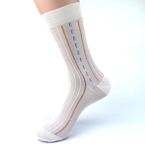 남성용 나일론 얇은 느슨한 통기성 실크 양말, 비즈니스 빈티지 작업 파티 드레스, 긴 양말, 10 쌍 3