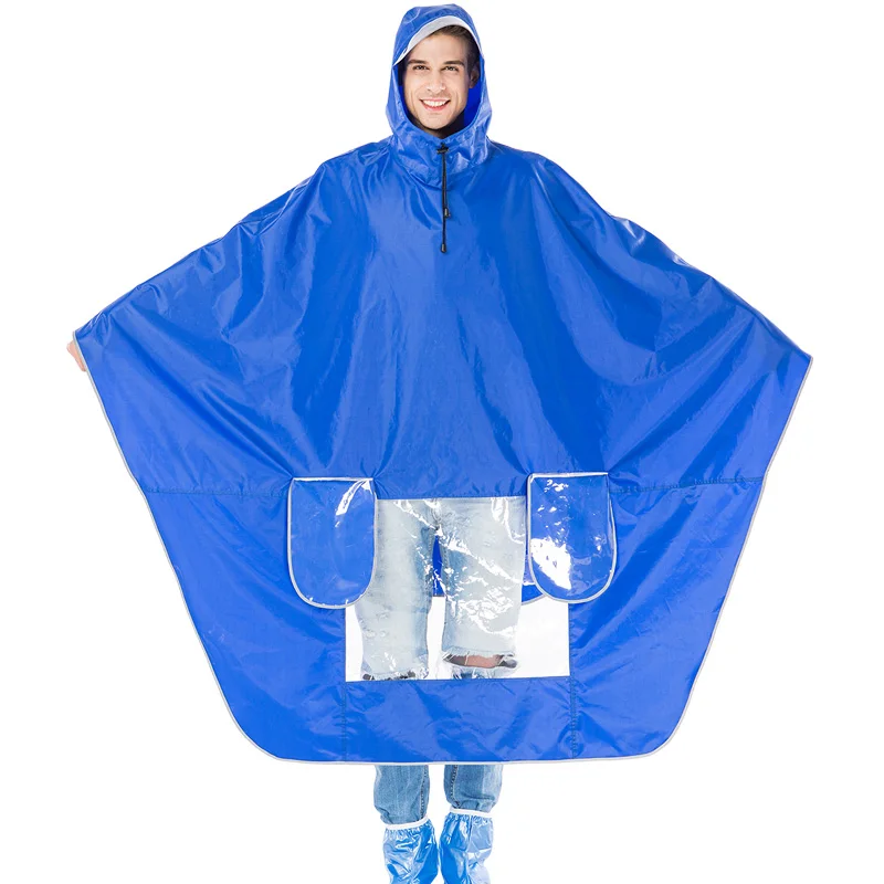 11.Thicken Big hat Motor Cycle Rain Coat Electrombile Women's Raincoat Waterproof Rain Poncho Men Windbreaker Polyester Motorcycle Raincoat