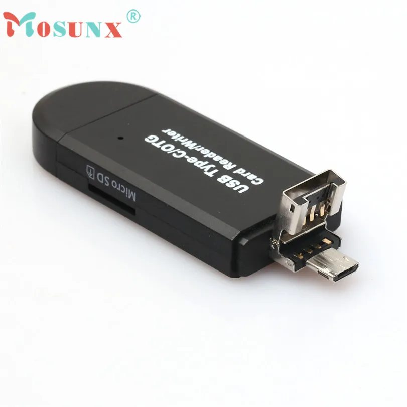 

Mosunx Card Reader Gifts High Quality Black USB-C Type C/USB 3.0/Micro USB/OTG TF SD MMC Card Reader For Macbook Phone C713