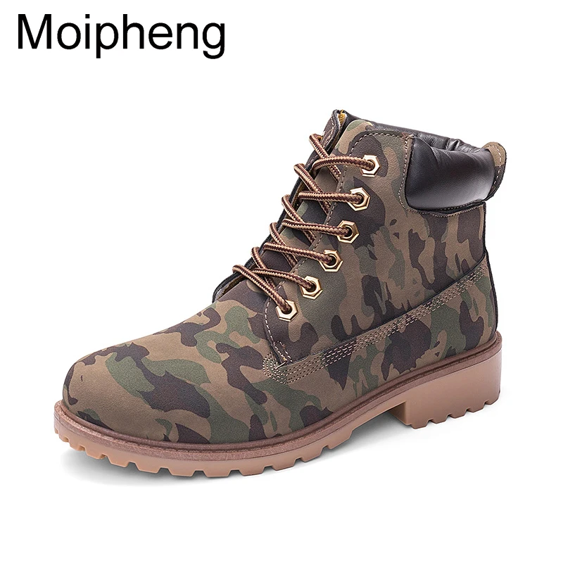 

Moipheng Platform Shoes Autumn Winter Ankle Boots High Quality Sneakers Women Plus Size Camouflage Flat Shoes Zapatos De Mujer