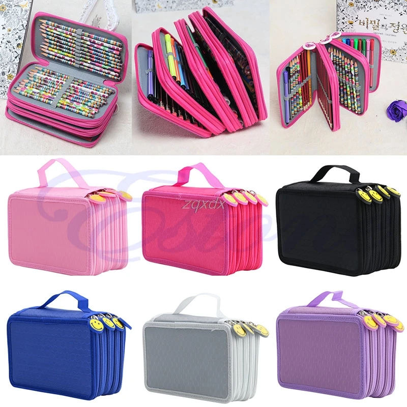 

Portable Colors Drawing Sketching Pencils Pen Case Holder Bag for 72Pcs Pencils Better school supply stationery Z11 Drop ship