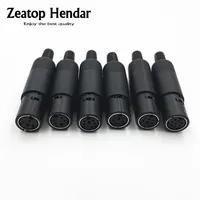 1Pcs Mini 3 4 5 6 7 8 Pin Din Female Plug With Plastic Handle Adapter Soldering Cables DIY Connector