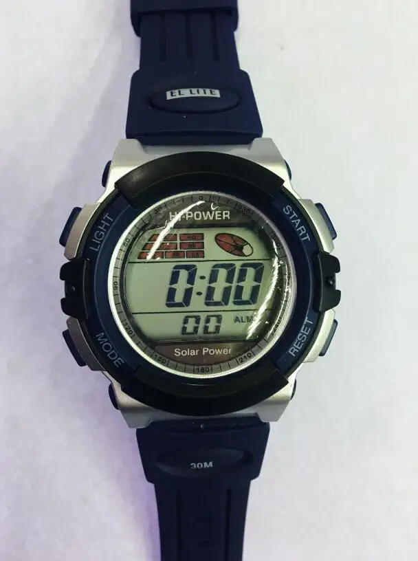 2017 Новый Gaoba Для мужчин Спортивные часы солнечные часы светодиодный цифровой кварцевые Водонепроницаемый Платье для улицы Солнечный Часы