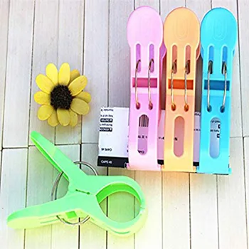 

4pcs Plastic Clothes Socks Laundry Tongs Large Strong Wind Proof Multifunctional Towel Quilt Clips