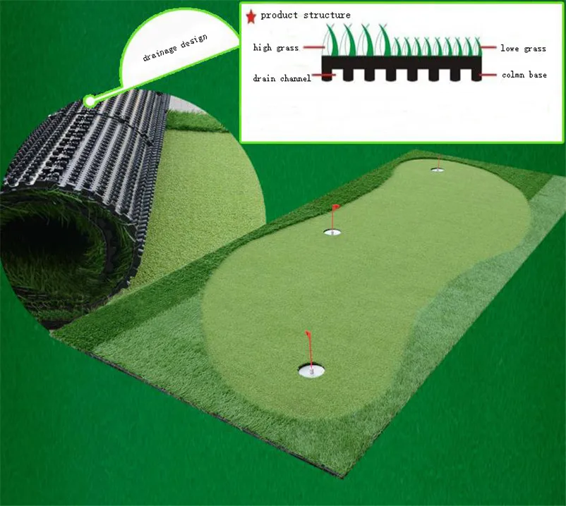 Комплект для мини-гольфа Крытый Паттер тренировочный одеяло набор мини гольф зелени коврик