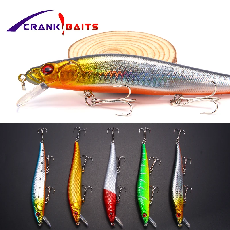 CRANK приманки 1 шт. жесткая Приманка Minnow рыболовная приманка с 3 * рыболовными
