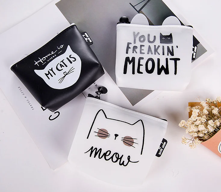 

Cute Novelty 4Designs , Cats 10*9CM HAND Coin Purse , Coin Wallet Pouch BAG ; Women Little Coin Holder BAG Handbag Case