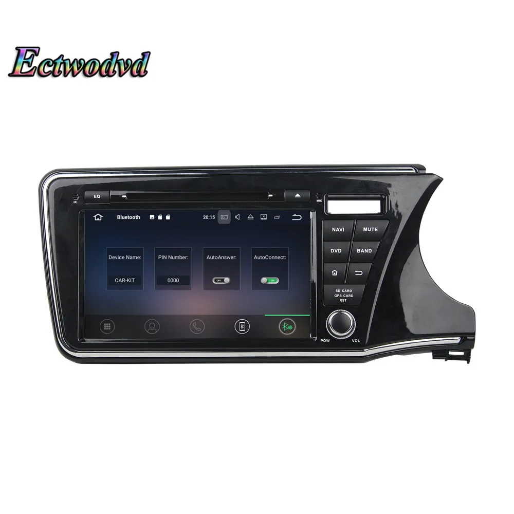 Ectwodvd Восьмиядерный 4G ram 64G rom Android 9,0 Автомобильный мультимедийный dvd-плеер стереосистема с GPS для Honda CITY