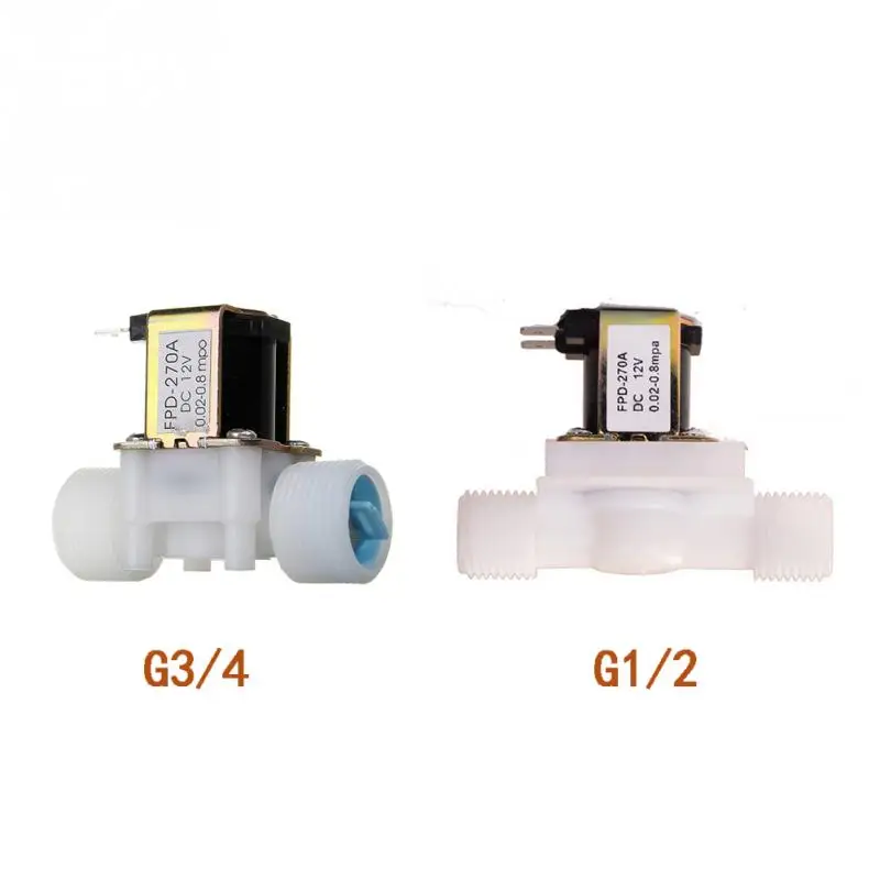 G3/4 G1/2 DC12V соленоидное устройство переключения воды нормально закрытого типа PP