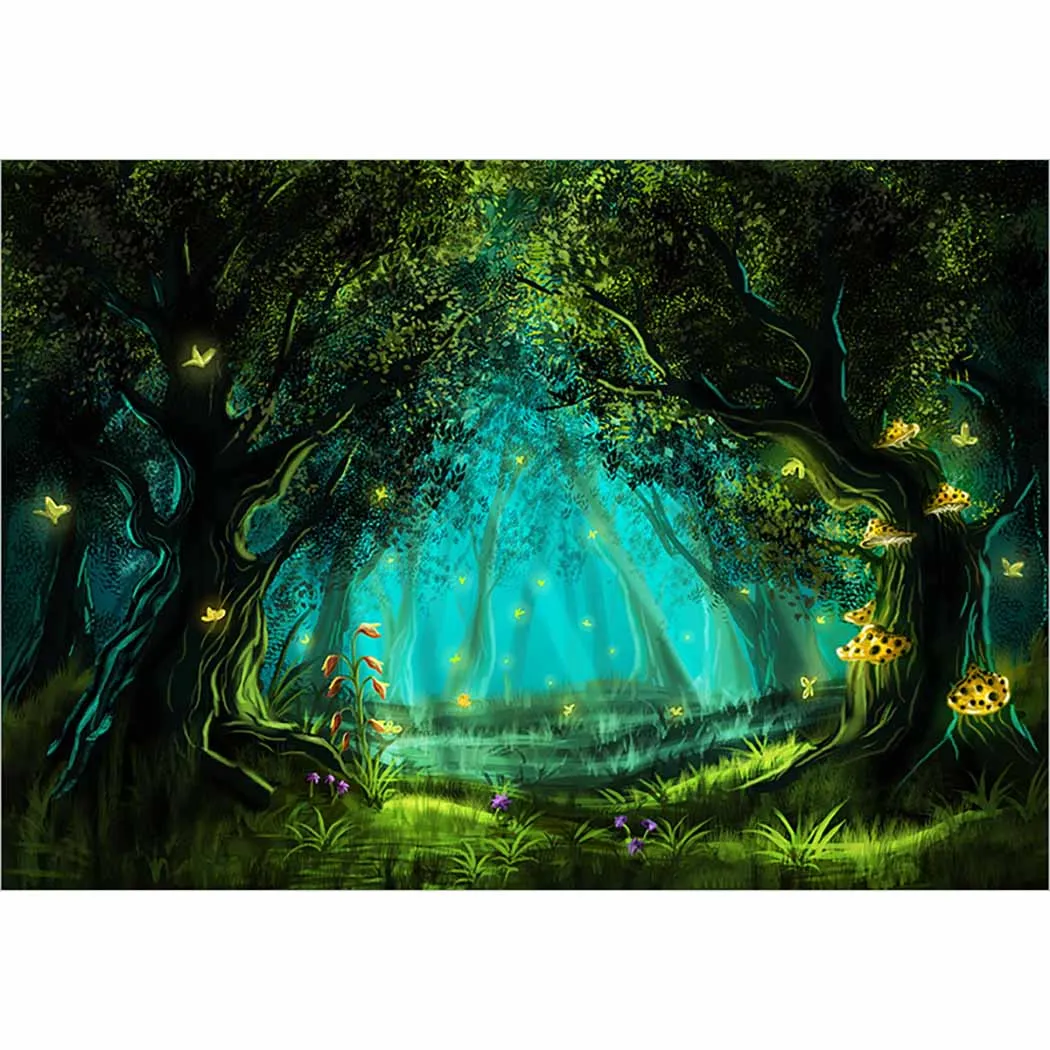 Allenjoy Фотофон для фотосъемки с изображением зоны чудес фэнтези сказочный лес Блестящий эльф дом мультяшный фон для фотосъемки