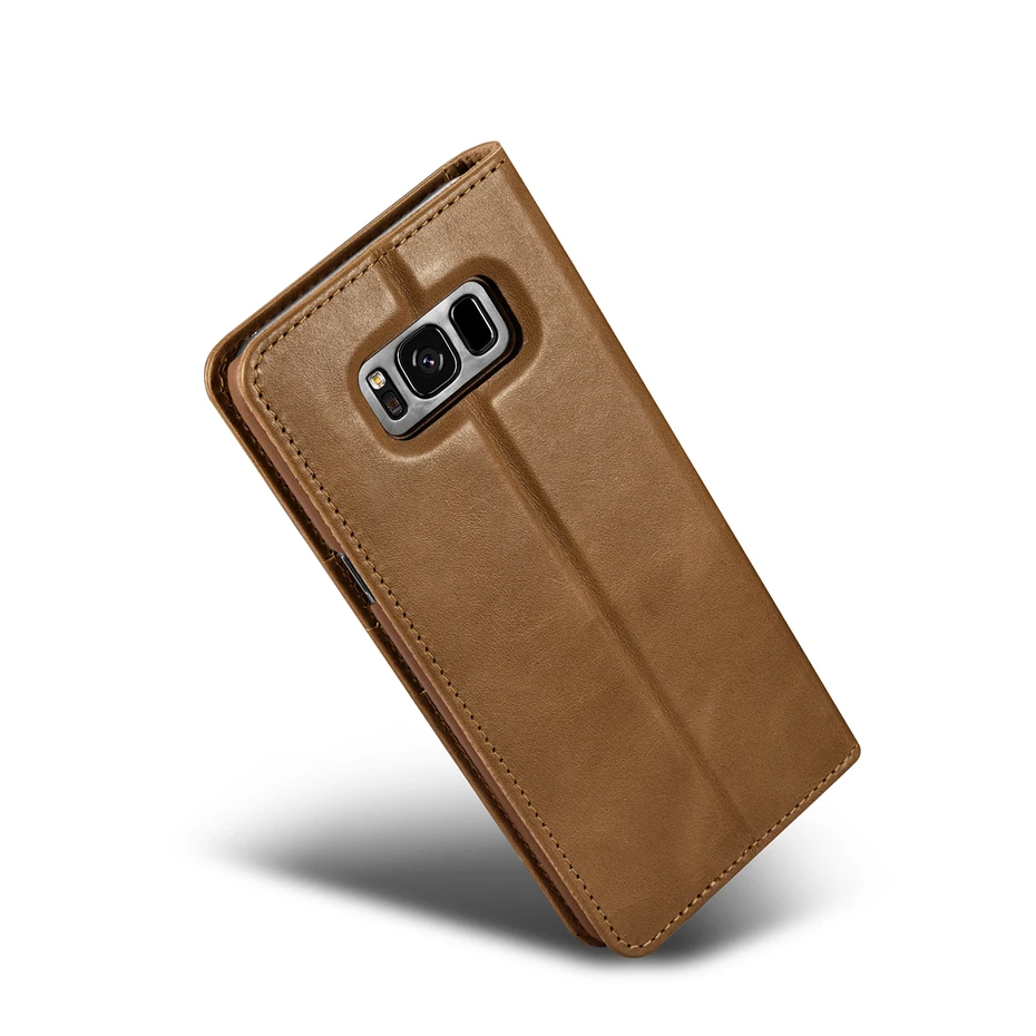 For Samsung Galaxy S8 S8 Plus Luxury Genuine Leather Magnetic Flip Wallet Case (15)