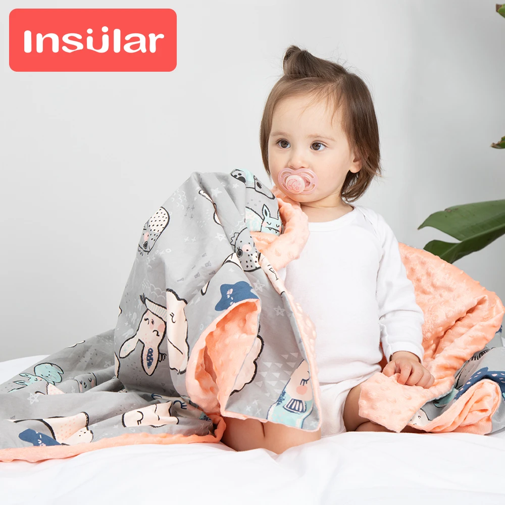 Bebé Manta de algodón Franela suave de lana arrullo para recién nacido Niño minky ropa de cama cochecito de cubiertas de burbujas M/L tamaño|Manta y manta envolvente| AliExpress