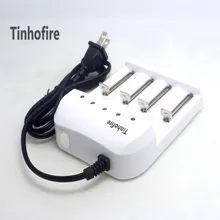 Tinhofire Универсальное зарядное устройство 4 слота зарядное устройство для 14500 16340 26650 18650 Li-Ion AA AAA Ni MH/Ni-CD/Ni Zn батареи