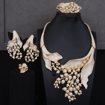 

GODKI Luxury MAXI SIZE GRAPE 4PCS Nigerian Jewelry Set For Women Wedding Zircon Indian African Bridal Jewelry Set 2018