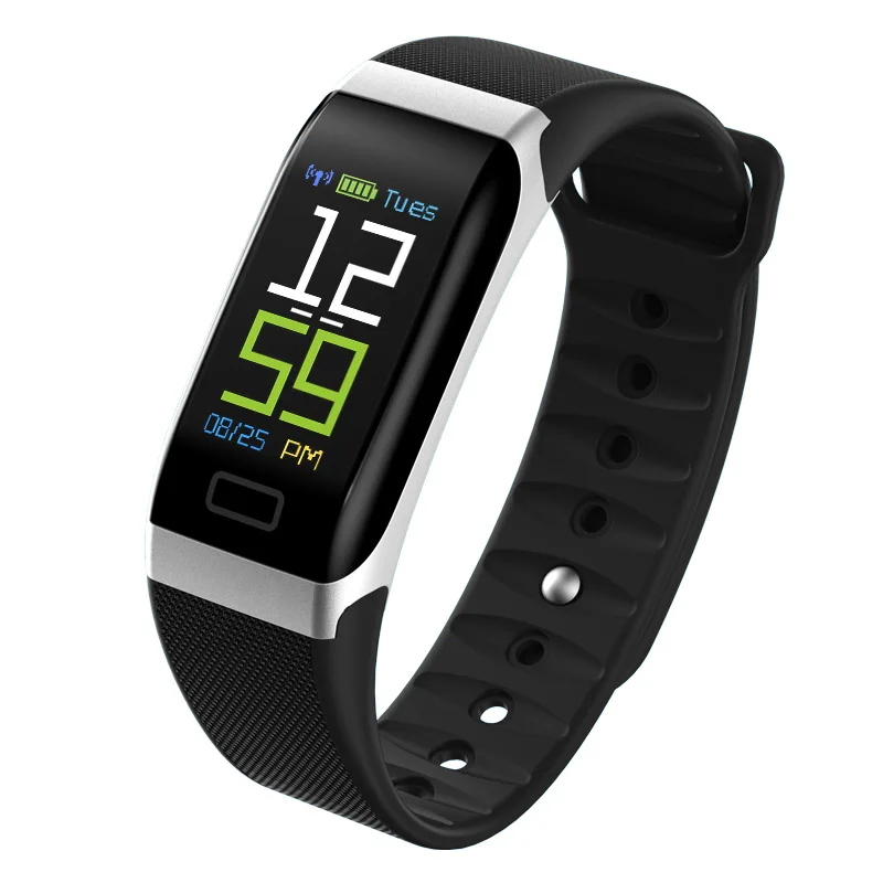 Умные часы электронные умные часы для женщин и мужчин фитнес-трекер спортивные часы здоровье шагомер браслет с цветным смарт-Экраном Часы - Цвет: Черный