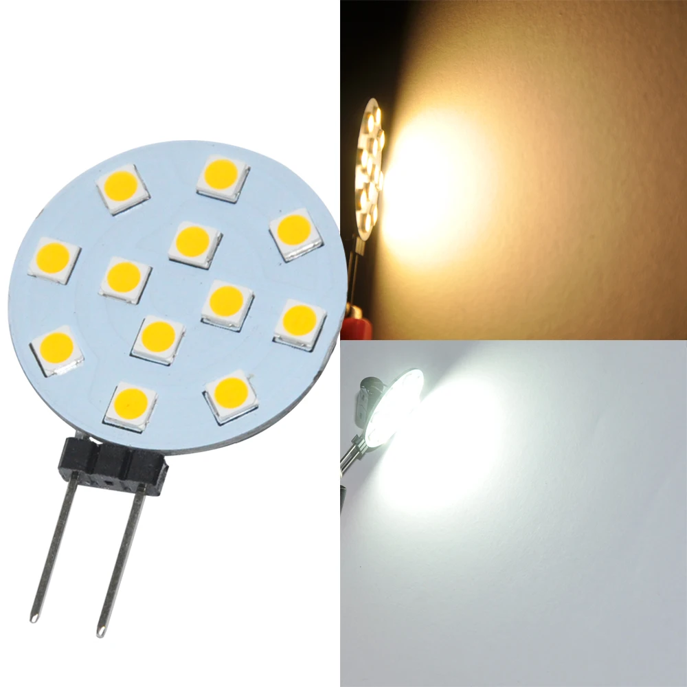 

10PCS 3.5W G4 LED 3030 12SMD 180 Degree White Car Marine Camper RV led Light Lamp Bulb AC DC 12V 24V Led