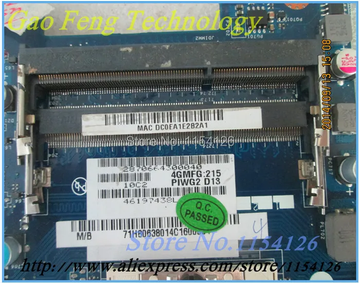 Ноутбук для lenovo G570 материнская плата LA-6753P HM65 неинтегрированная 216-0774207 DDR3 ТЕСТ ОК