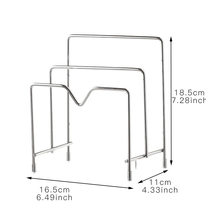 Нержавеющая сталь горшок полка для крышек держатель лотка держатель разделочной доски для стойка для посуды крышка отдыха Пособия по кулинарии инструмент для выпечки Органайзер
