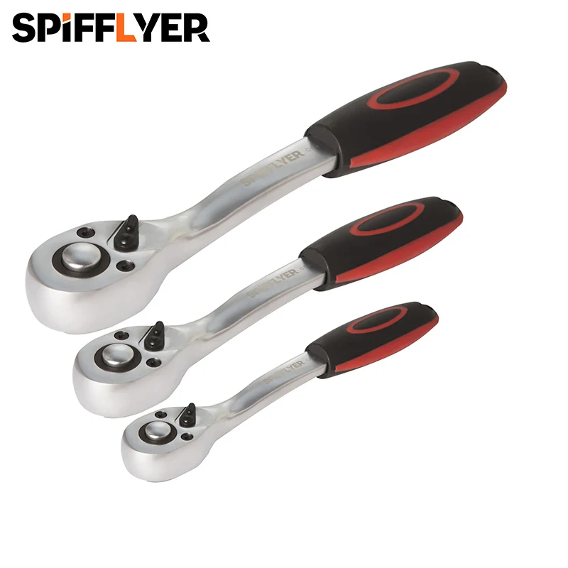

3pc Chrome Vanadium Socket Ratchet Wrench Set Handle Torque Wrench Car Spanner CRV 12.5mm 10mm 6.3mm Hand Tools 1/4 3/8 1/2