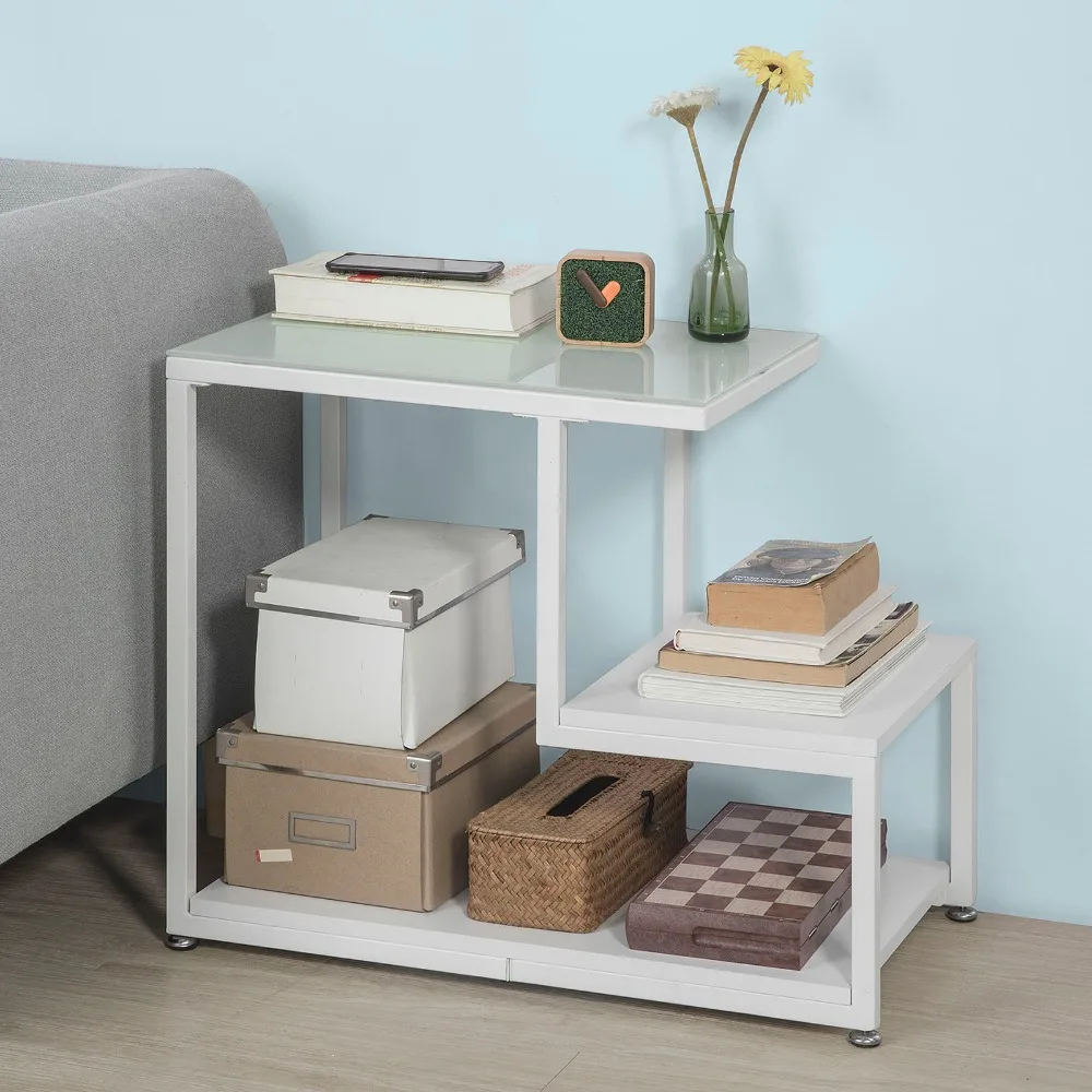 SoBuy FBT65 ، طاولة جانبية نهاية الجدول طاولة القهوة مع تخزين الرف غرفة المعيشة الأثاث