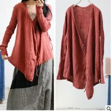 Летний товар, дизайн, хлопок, лен, свободный большой ярдов женской футболки, три цвета