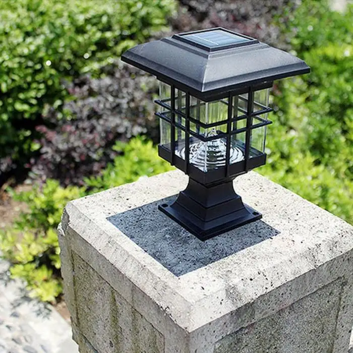 Livre à Prova Lâmpada de Parede Energia sem Fiação Luz ao ar Coluna Solar Cabeça Tampa Dwaterproof Água Decorativa Pátio Wwo66 Luz Led 14 Coluna solar cabeça luz led coluna tampa