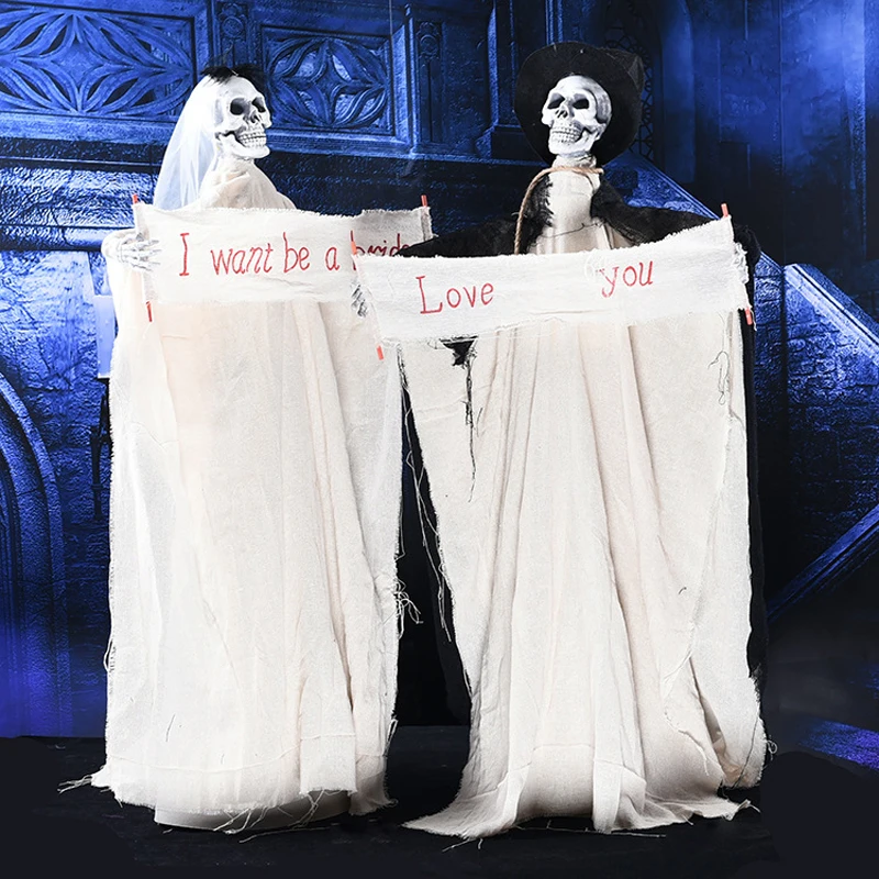 Cosplay&ware Halloween Party Decorations Horror Layout Crawling Ghosts Voice Control Toy Electric Eye Glow Ghost Haunted Prop -Cosplayware Store