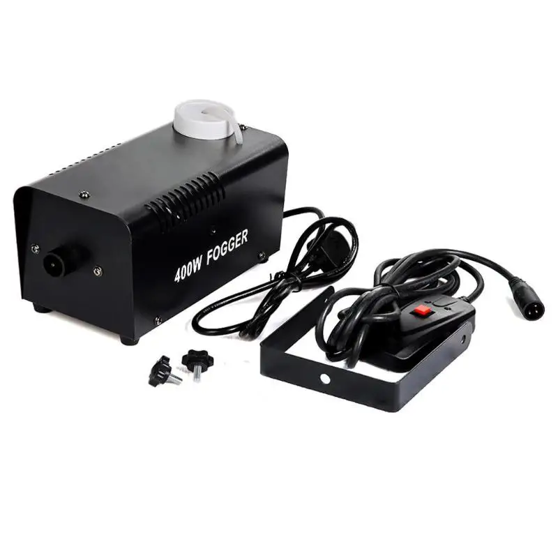 

1* Power Adapter 1* 400W Fogger Remote DJ Disco Party Smoke Mist Fog Effect Mountable Machine Halloween LED Colorful Fog Machine